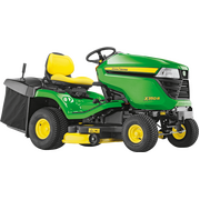 John Deere X350R dārza traktors ar zāles savācēju