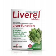 VITABIOTICS LIVEREL tabletki na wątrobę, cholina, CoQ10, karczochy 60 tab